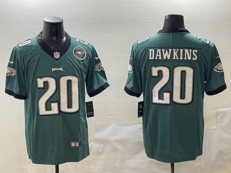 Men Philadelphia Eagles #20 Dawkins Green Second generations 2025 Nike Vapor Limited NFL Jersey style 3->philadelphia eagles->NFL Jersey